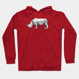 Drawing of a Rhino Hoodie